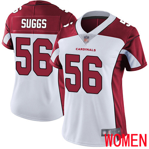 Arizona Cardinals Limited White Women Terrell Suggs Road Jersey NFL Football #56 Vapor Untouchable->youth nfl jersey->Youth Jersey